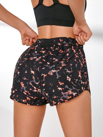 Allover Flame Printed Quick-dry Sports Shorts