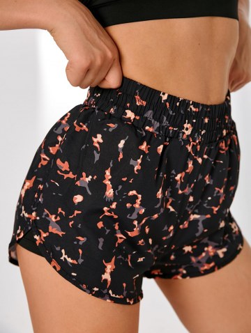 Allover Flame Printed Quick-dry Sports Shorts