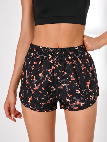 Allover Flame Printed Quick-dry Sports Shorts