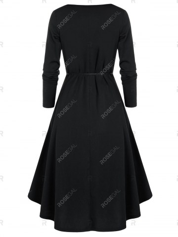 Bohemian Feather Printed Tassel Belt Dress