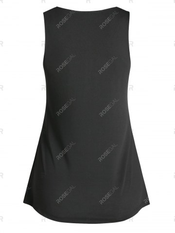 Bowknot Detail Scalloped Contrast Tank Top