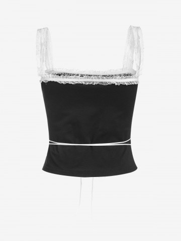 Bowknot Tie-around Criss Cross Frilled Tube Top