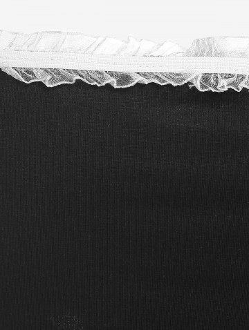 Bowknot Tie-around Criss Cross Frilled Tube Top