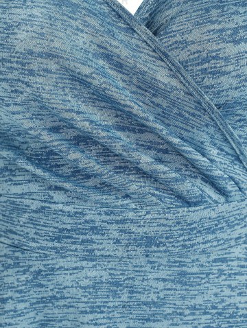 Buckle Straps Space Dye Knee Length Dress