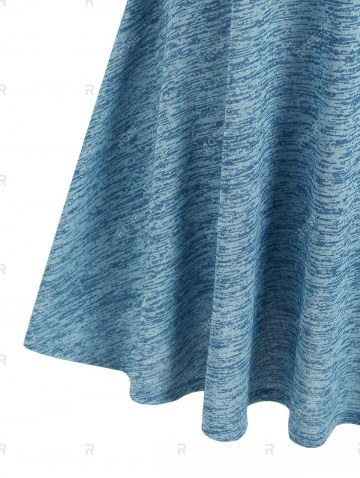 Buckle Straps Space Dye Knee Length Dress