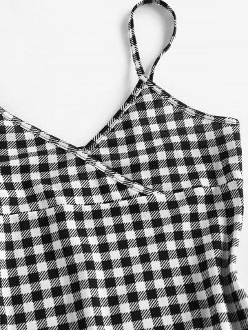 Checked Mini Bodycon Dress