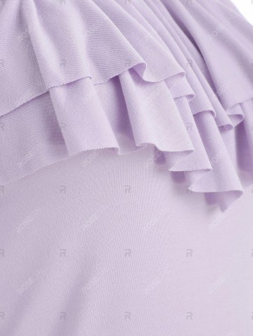 Cold Shoulder Flounce Insert T-shirt