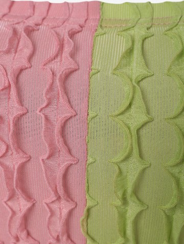 Colorblock Frilled Crop Tube Top