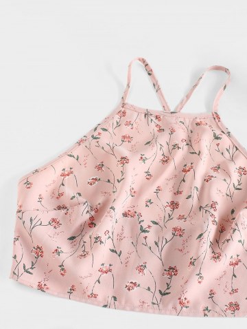 Ditsy Floral Cami Top And Knotted Wrap Skirt Set