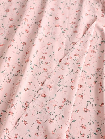 Ditsy Floral Cami Top And Knotted Wrap Skirt Set