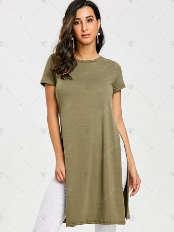 High Slit Front Knot T-shirt