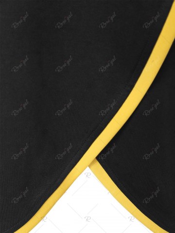 Hit Color Long Asymmetrical Hoodie