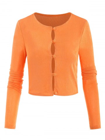 Jersey Peekaboo Long Sleeve Pully Top