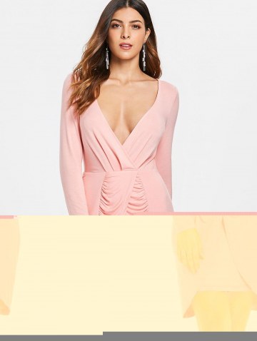 Low Cut Ruched Party Dress