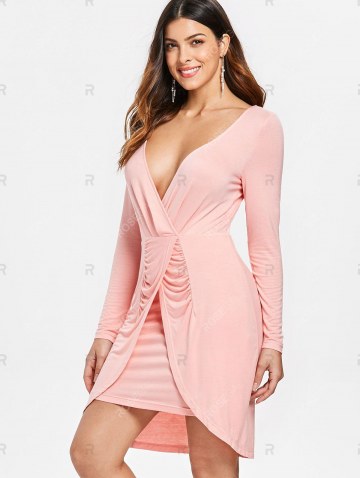 Low Cut Ruched Party Dress