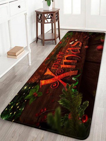 Merry X Christmas Printed Flannel Floor Mat