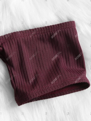 Off The Shoulder Crop Bikini Set