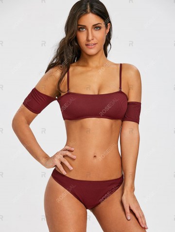 Off The Shoulder Crop Bikini Set