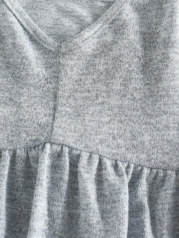 Peplum Hem Marled Cami Top