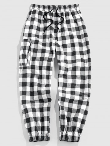 Plaid Pattern Pocket Pants