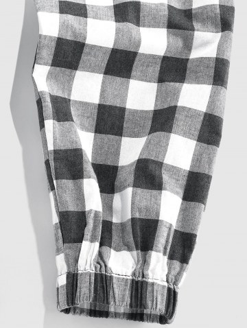 Plaid Pattern Pocket Pants