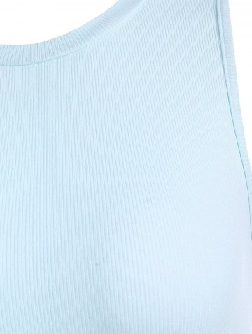 Ribbed Open Back Ruched Bodycon Dress