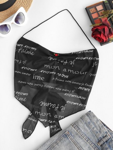 Rose Applique Tie Back Mesh Napkin Top