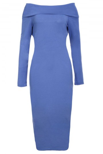 Sexy Off-the-shoulder Long Sleeve Bodycon Solid Color Women's Dress