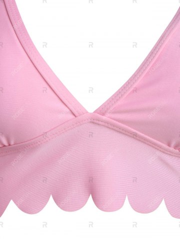 Shell Starfish Print Scalloped Padded Bikini Set