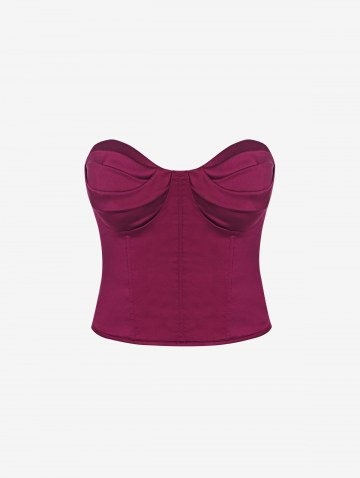 Silky Bustier Corset-style Boning Tube Top