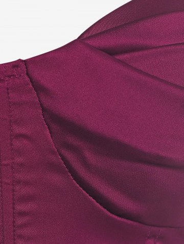 Silky Bustier Corset-style Boning Tube Top