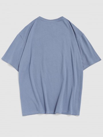 Space Cartoon Swirl Print Graphic T-shirt