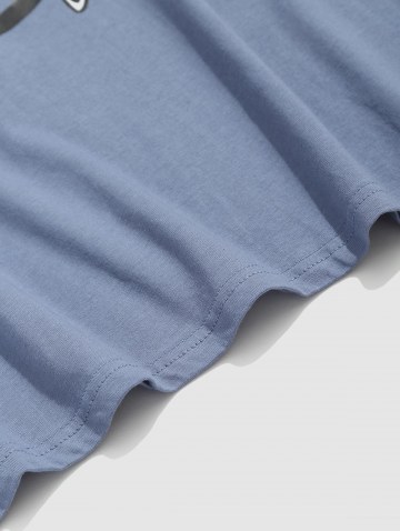 Space Cartoon Swirl Print Graphic T-shirt