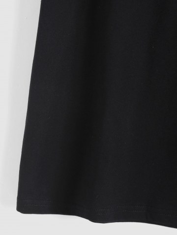 Spaceship And Alien Print Casual Short Sleeve T Shirt