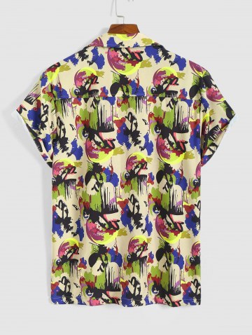 Splash Paint Printed Vacation Shirt