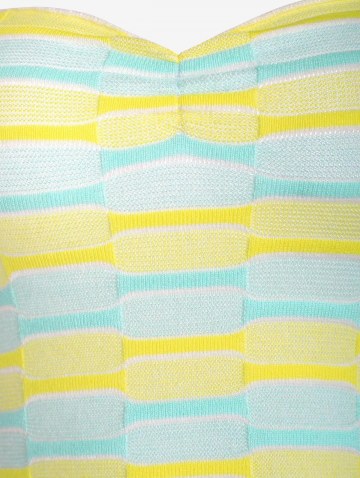 Striped Halter Knitted Tank Top