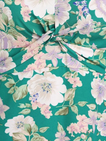 Twist Floral Midi Dress