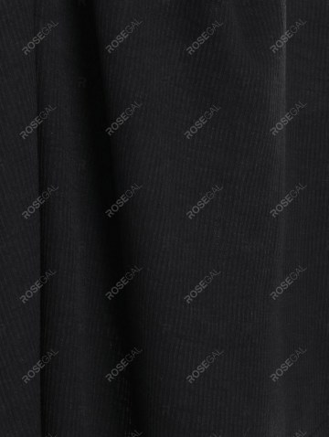 Twisted Front Ribbed Long Sleeve Dress