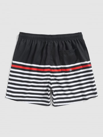 Vacation Stripes Print Board Shorts