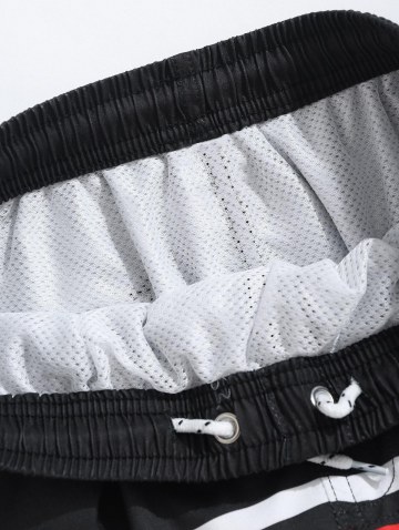 Vacation Stripes Print Board Shorts